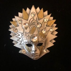Mardi Gras Mask Brooch